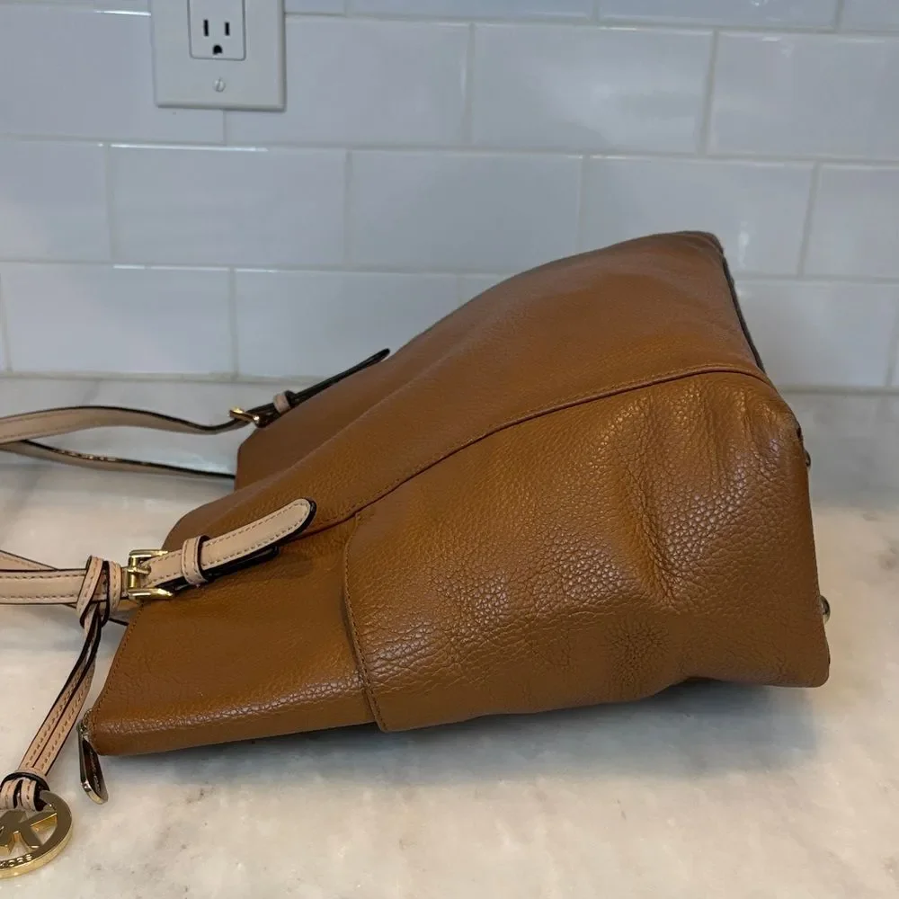 Michael Kors Bag Purse Handbag Leather Jet Set EW Pebbled Tote Bag Pocketbook